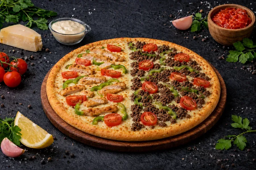 Ассорти пицца (пополам)